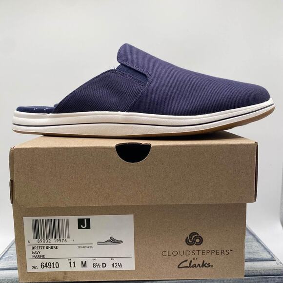 Clarks Shoes - NEW Clarks Women's Breeze Shore Mule Navy Size 5